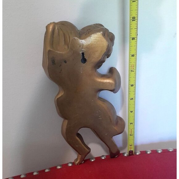 Vintage Homco 1120 Angel Cherub Gold Wall French Hollywood Regency Rococo Style - Picture 4 of 4